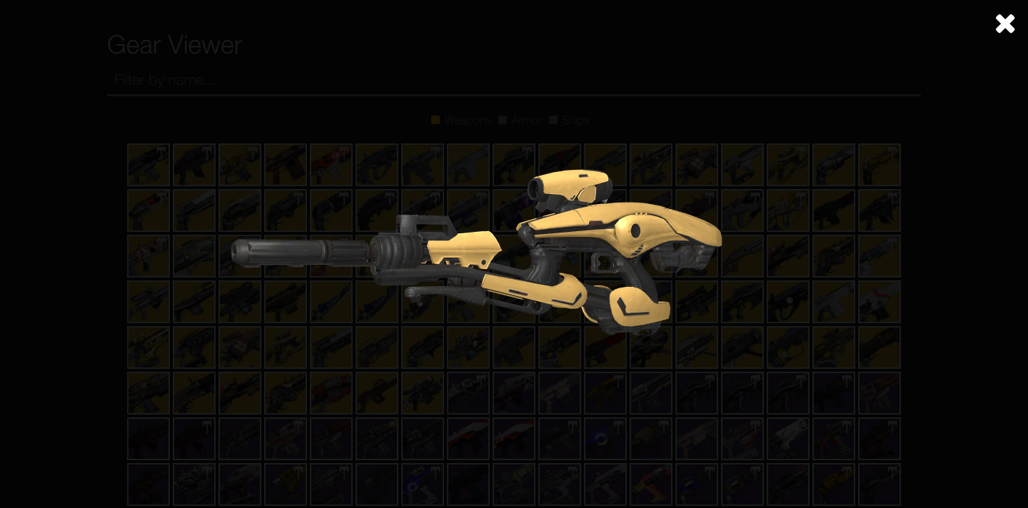 Destiny Gear Viewer: A tool for searching and previewing 3d models from the games.